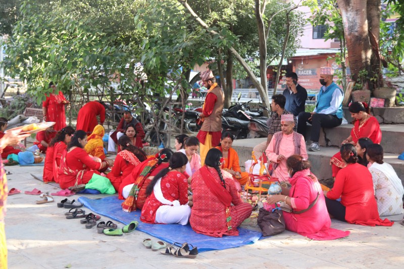 हरितालिका तीज विधिवत समापन